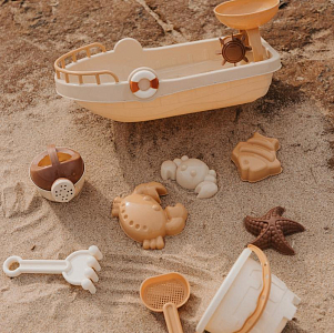 Набор для пляжа и песочницы Mrs. Ertha "All Aboard", микс с бежевым